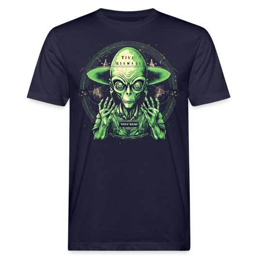 Männer Bio-T-Shirt Alien - Navy